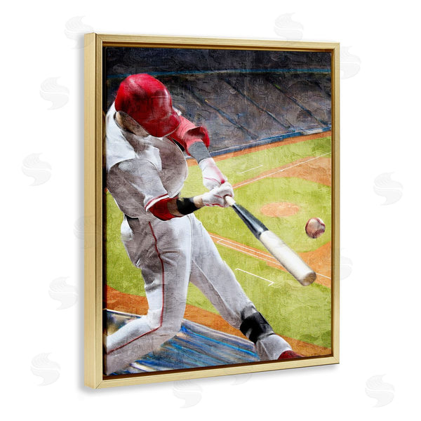 Stupell Industries Kim Allen | Athlete Hitting Baseball Wall Art