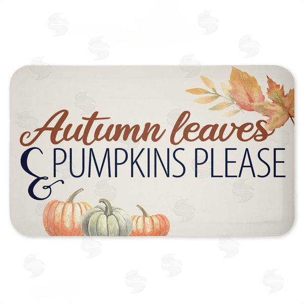 stupell industries Kim Allen | Autumn Leaves & Pumpkins Please Anti-Fatigue Mat