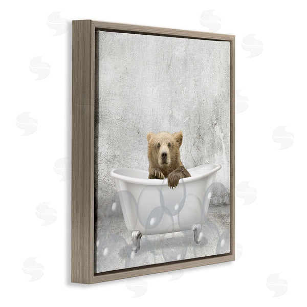 Stupell Industries Kim Allen | Baby Bear Bath Time Wall Art