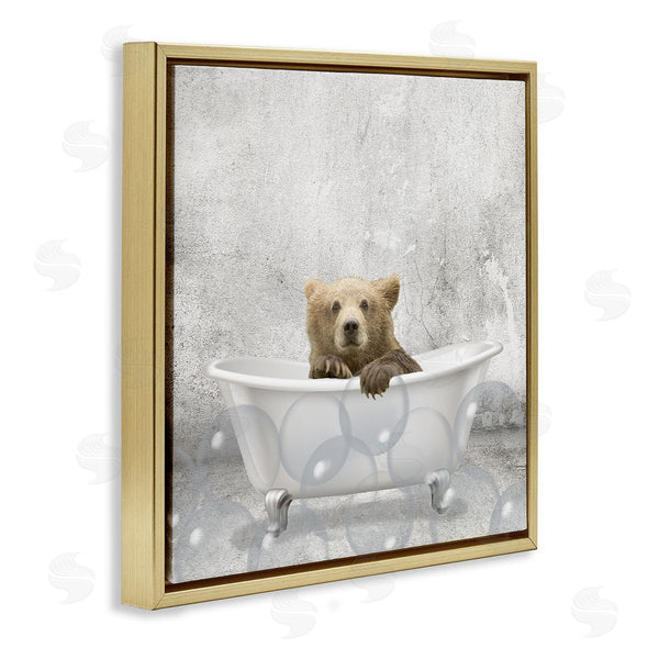 Stupell Industries Kim Allen | Baby Bear Bath Time Wall Art
