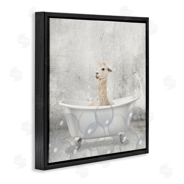 Stupell Industries Kim Allen | Baby Llama Bath Time Wall Art