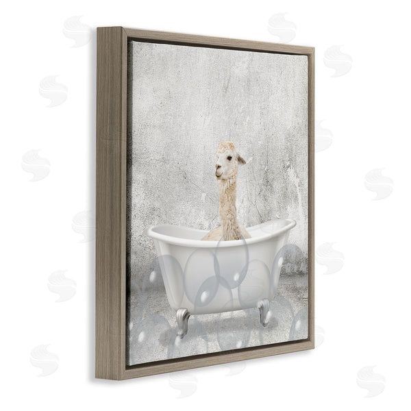 Stupell Industries Kim Allen | Baby Llama Bath Time Wall Art