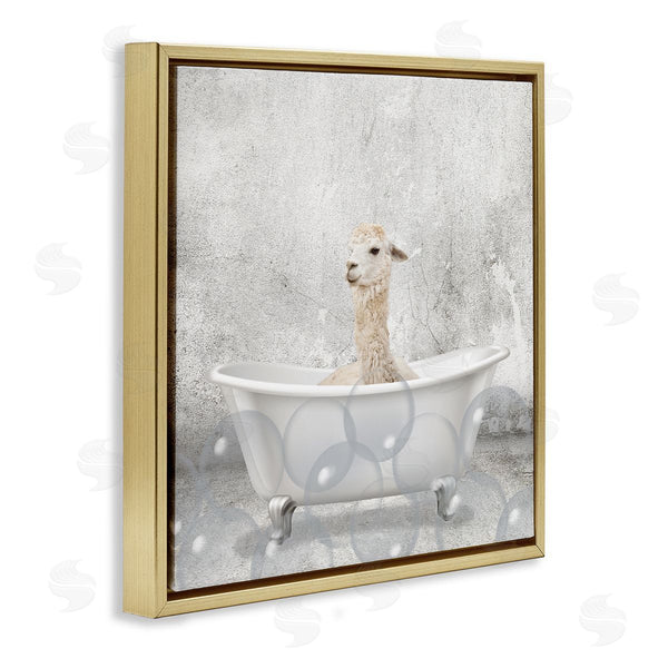 Stupell Industries Kim Allen | Baby Llama Bath Time Wall Art