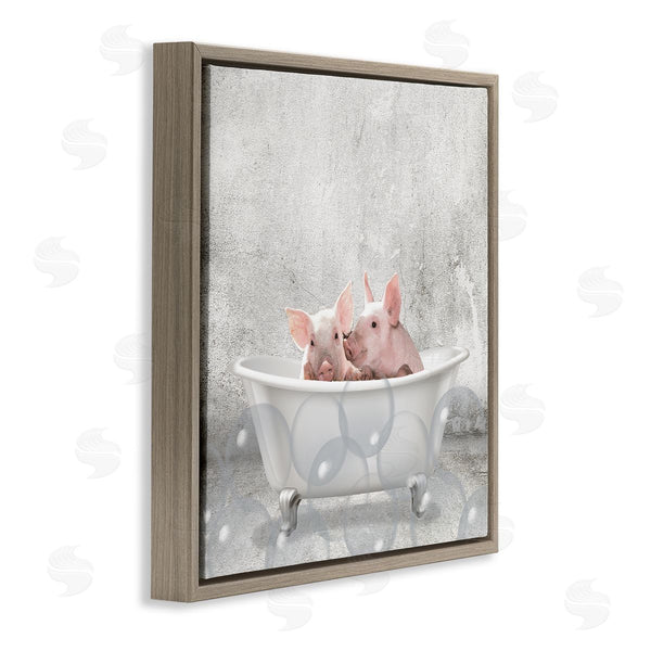 Stupell Industries Kim Allen | Baby Piglets Bath Time Wall Art