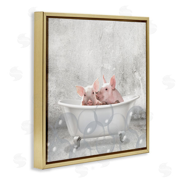 Stupell Industries Kim Allen | Baby Piglets Bath Time Wall Art