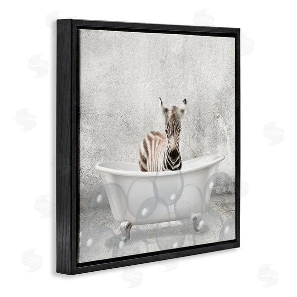 Stupell Industries Kim Allen | Baby Zebra Bath Time Wall Art