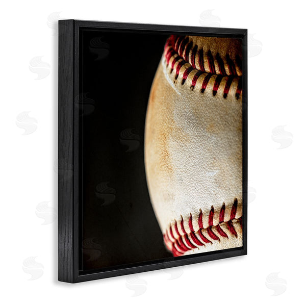 Stupell Industries Kim Allen | Baseball Closeup On Black