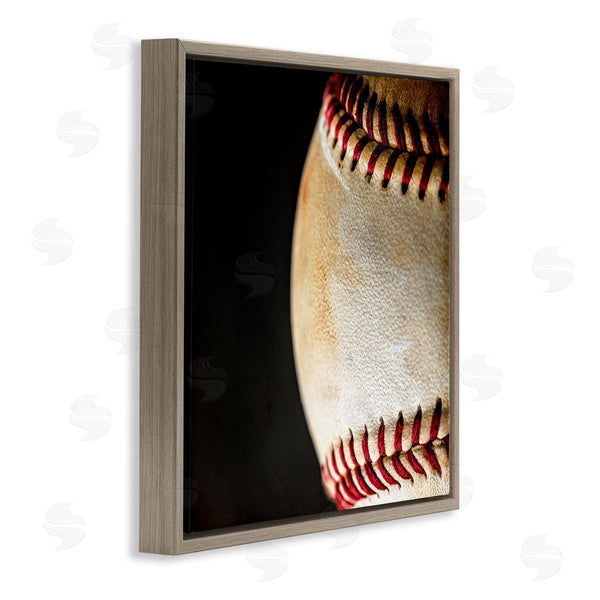 Stupell Industries Kim Allen | Baseball Closeup On Black