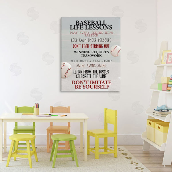 Stupell Industries Kim Allen | Baseball Life Lessons Wall Art