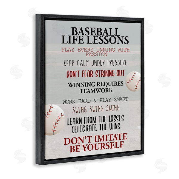 Stupell Industries Kim Allen | Baseball Life Lessons Wall Art