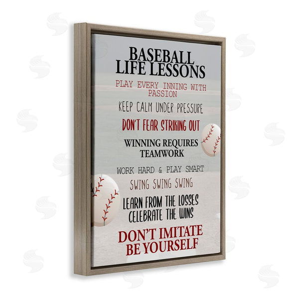 Stupell Industries Kim Allen | Baseball Life Lessons Wall Art
