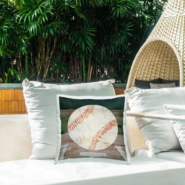 Stupell Industries Kim Allen | Baseball On Base Printed Throw Pillow