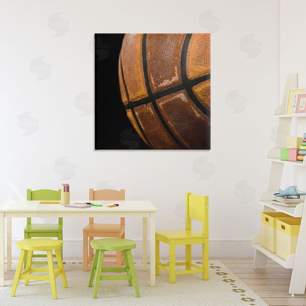 Stupell Industries Kim Allen | Basketball Closeup On Black