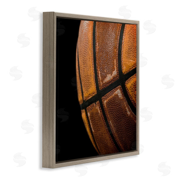 Stupell Industries Kim Allen | Basketball Closeup On Black