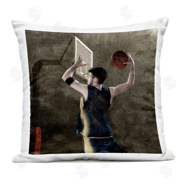 Stupell Industries Kim Allen | Basketball Dunk In Action Printed Throw Pillow