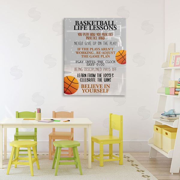 Stupell Industries Kim Allen | Basketball Life Lessons Wall Art
