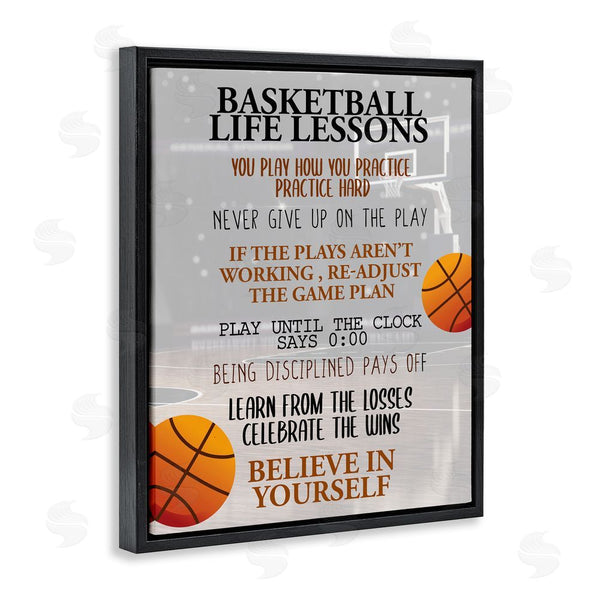 Stupell Industries Kim Allen | Basketball Life Lessons Wall Art