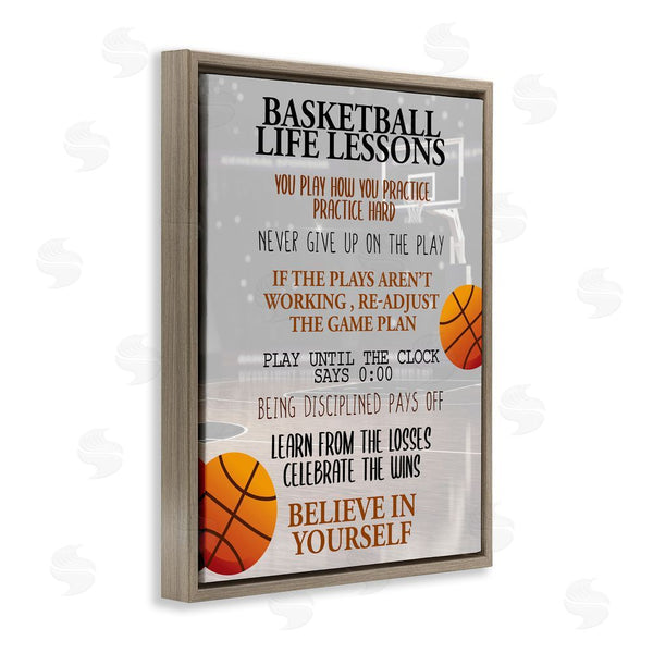 Stupell Industries Kim Allen | Basketball Life Lessons Wall Art