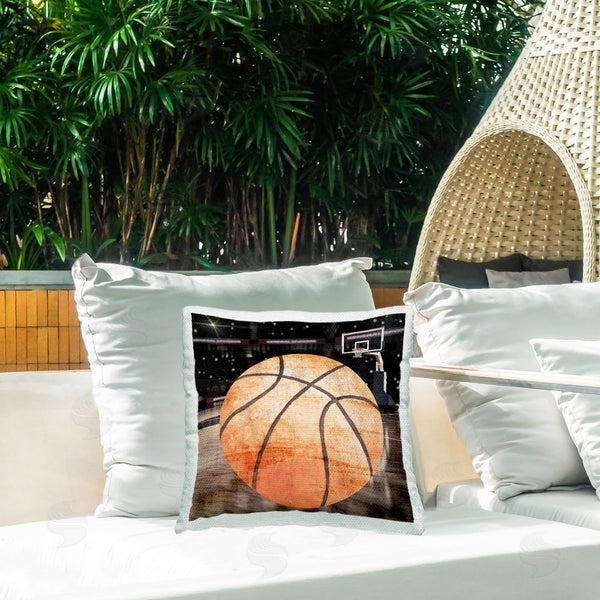 Stupell Industries Kim Allen | Basketball On Court Printed Throw Pillow