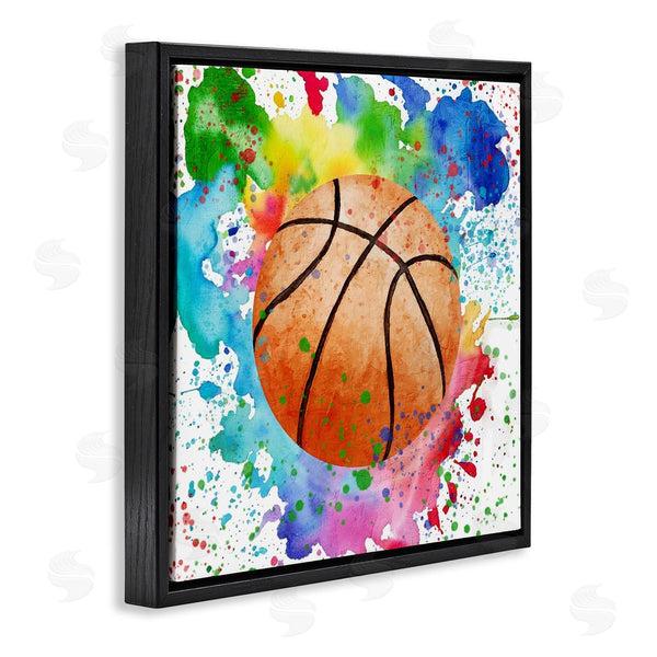 Stupell Industries Kim Allen | Basketball With Bright Splash