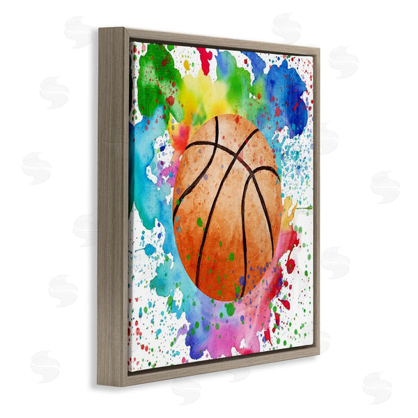 Stupell Industries Kim Allen | Basketball With Bright Splash