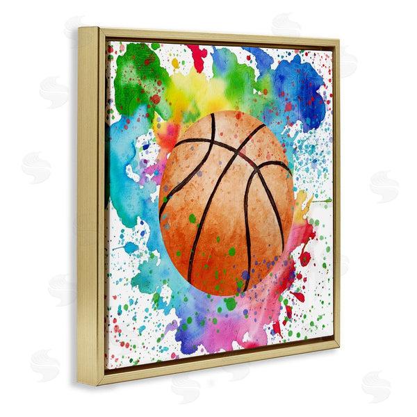 Stupell Industries Kim Allen | Basketball With Bright Splash