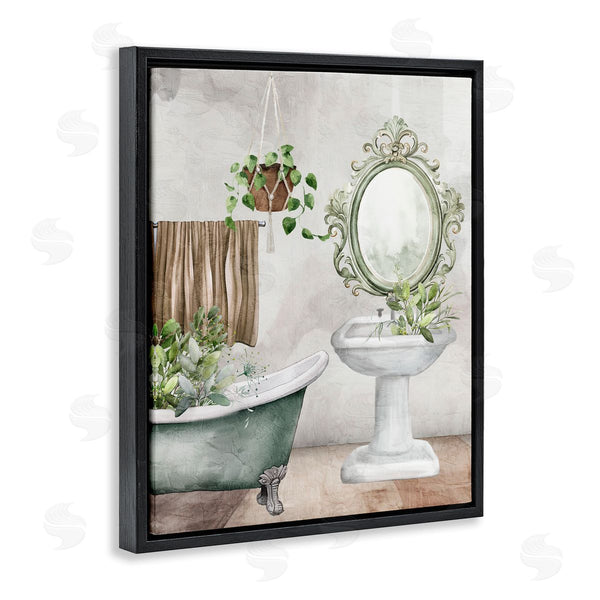 Stupell Industries Kim Allen | Bath Greens Botanical Tub