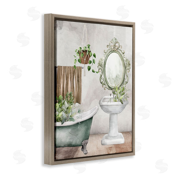Stupell Industries Kim Allen | Bath Greens Botanical Tub
