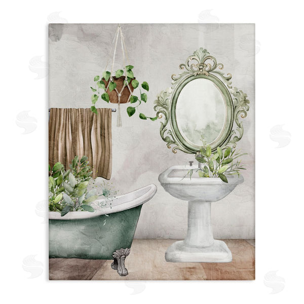 stupell industries Kim Allen | Bath Greens Botanical Tub