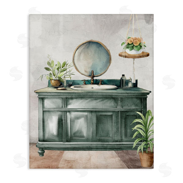 stupell industries Kim Allen | Bath Greens Botanical Vanity
