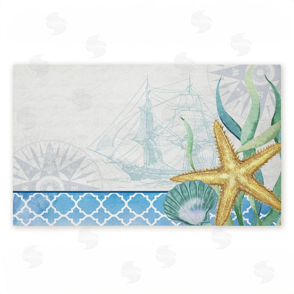 stupell industries Kim Allen | Bayside Sea Life & Ship Non-Woven Door Mat