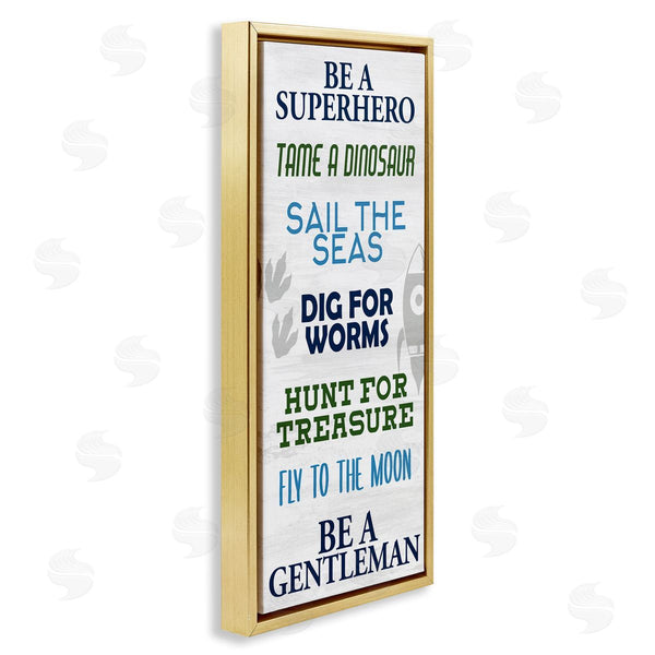 Stupell Industries Kim Allen | Be A Superhero Sign Children's Imagination Phrases