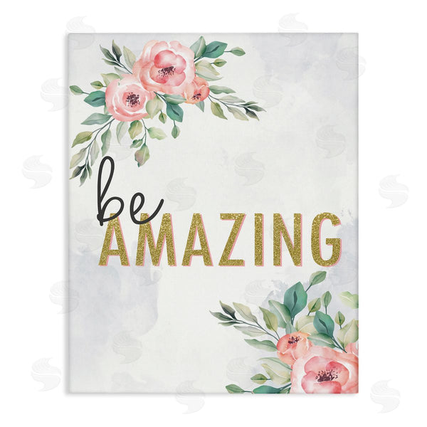 stupell industries Kim Allen | Be Amazing Pink Florals