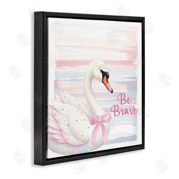 Stupell Industries Kim Allen | Be Brave Pastel Swan Wall Art