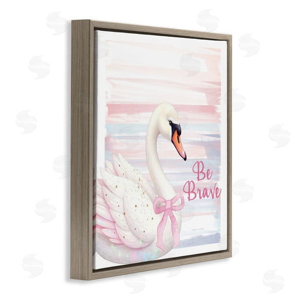 Stupell Industries Kim Allen | Be Brave Pastel Swan Wall Art