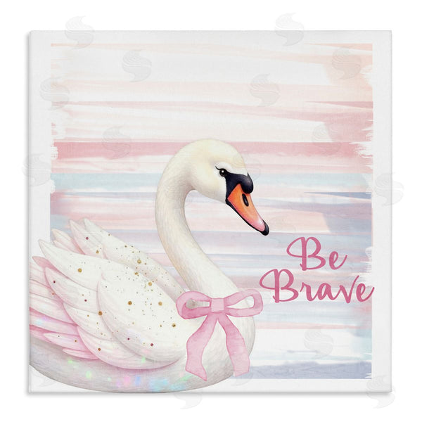 stupell industries Kim Allen | Be Brave Pastel Swan Wall Art