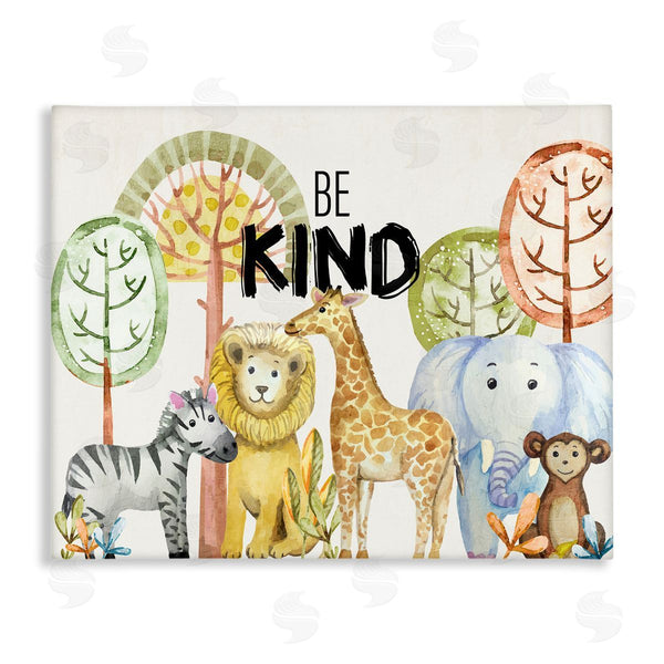 stupell industries Kim Allen | Be Kind Jungle Animals