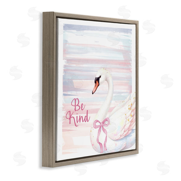Stupell Industries Kim Allen | Be Kind Pastel Swan Wall Art