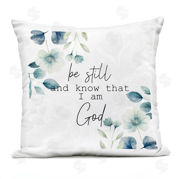 Stupell Industries Kim Allen | Be Still Spiritual Prayer Printed Throw Pillow