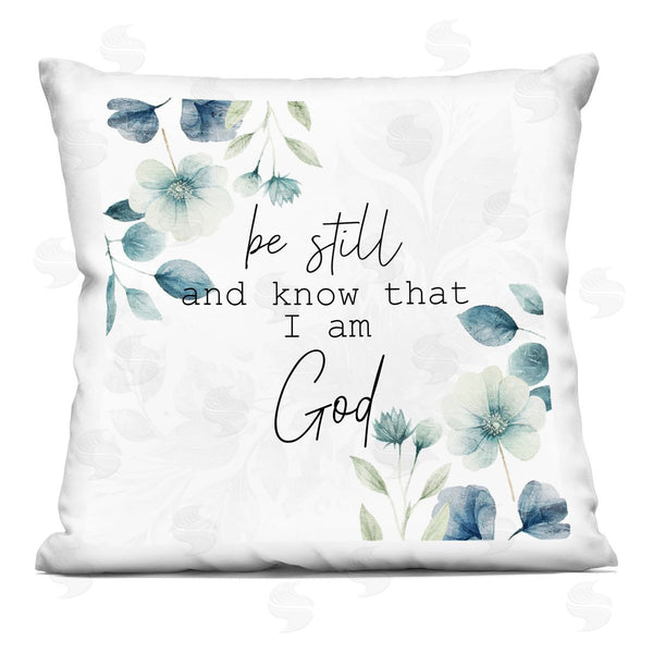 stupell industries Kim Allen | Be Still Spiritual Prayer Printed Throw Pillow