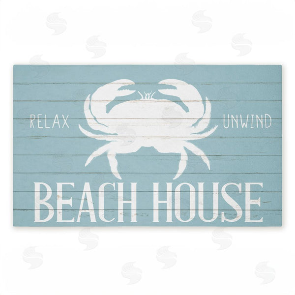 stupell industries Kim Allen | Beach House Entry Crab Non-Woven Door Mat