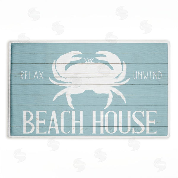 stupell industries Kim Allen | Beach House Entry Crab Plush Bath Mat
