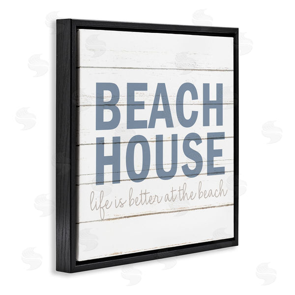 Stupell Industries Kim Allen | Beach House Life Is Better Phrase Planked Pattern Wall Art