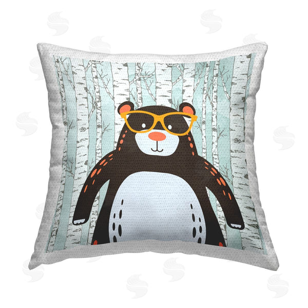 Stupell Industries Kim Allen | Bear & Birch Trees Printed Throw Pillow