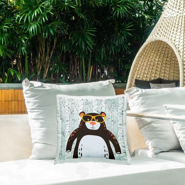 Stupell Industries Kim Allen | Bear & Birch Trees Printed Throw Pillow
