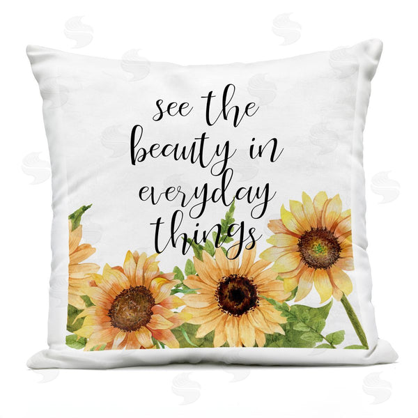 Stupell Industries Kim Allen | Beauty In Everything Sunflowers Printed Throw Pillow