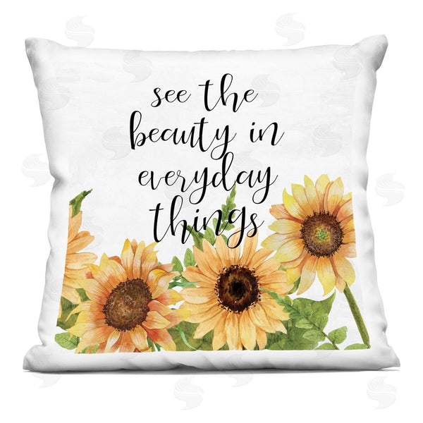 stupell industries Kim Allen | Beauty in Everything Sunflowers Printed Throw Pillow