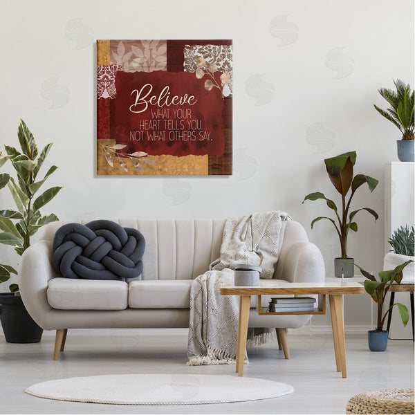 Stupell Industries Kim Allen | Believe What Your Heart Tells You Collage Wall Art