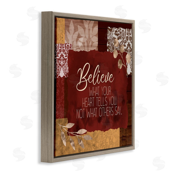 Stupell Industries Kim Allen | Believe What Your Heart Tells You Collage Wall Art