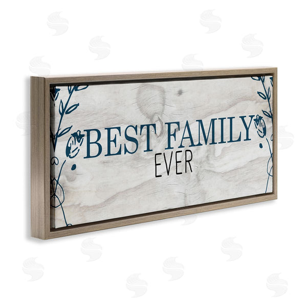 Stupell Industries Kim Allen | Best Family Ever Blue Typography Wall Art